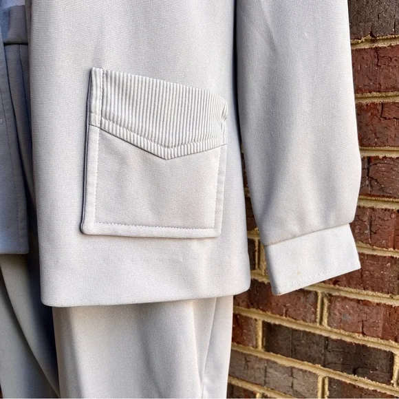Vintage 1970’s Mr. Fine grey wide leg pant suit